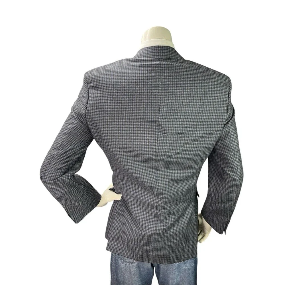 Hugo Boss Hutch3 Men 38R Blazer Wool Check Suit Jacket Coat